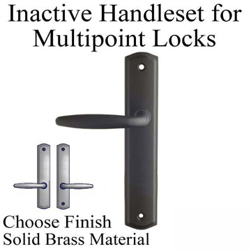Inactive Handle Set 800C - for Multipoint Locks - Solid Brass - 395221B